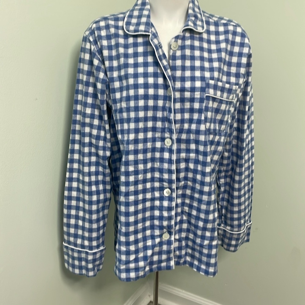Serena & Lily Dalton PJ Pajama Flannel Sleep Top Medium